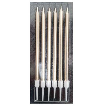 Slim Rose Gold Chrome Birthday Candles Slim Rose Gold Chrome Birthday Candles